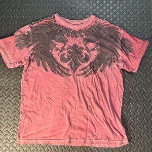 Men’s affliction short sleeve red tee shirt size XXL